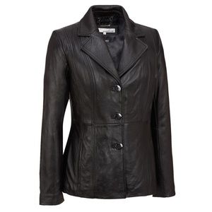 Wilsons Leather Womens Three Button Jacket